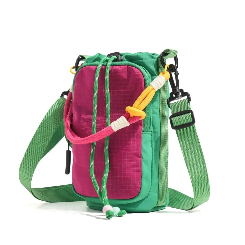 Fashion Simple Water Bottle Bag Colorful Large Capacity Phone Bag Waterproof Portable Crossbody Bag Outdoor Carrying