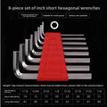 Hexagonal Wrench Set, Metric And Imperial, Short Handle, Ball Head, L-Shaped Wrench Tool