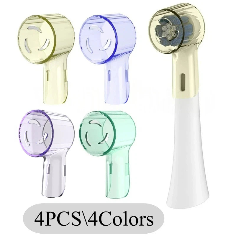 2-8pcs Colorful Toothbrush Dustproof Covers Caps Compatible with Braun Oral B & Io Series Electric Toothbrush Head Protectors
