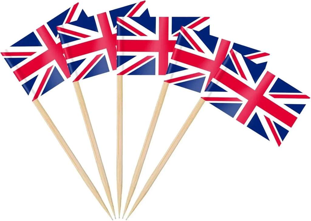 Brazil Flag Toothpick Flags Picks, 100Pcs Small Tiny Brazil Cupcake Toppers Stick Flags National Day, Birthday Party Decorations