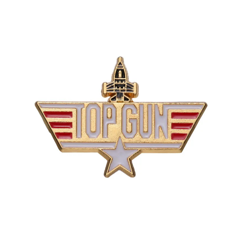 Top Gun 40th Anniversary Commemorative Coin & Keychain& Pin Brooch Lapel Badge Gifts For Military Lover for Collectors Gift