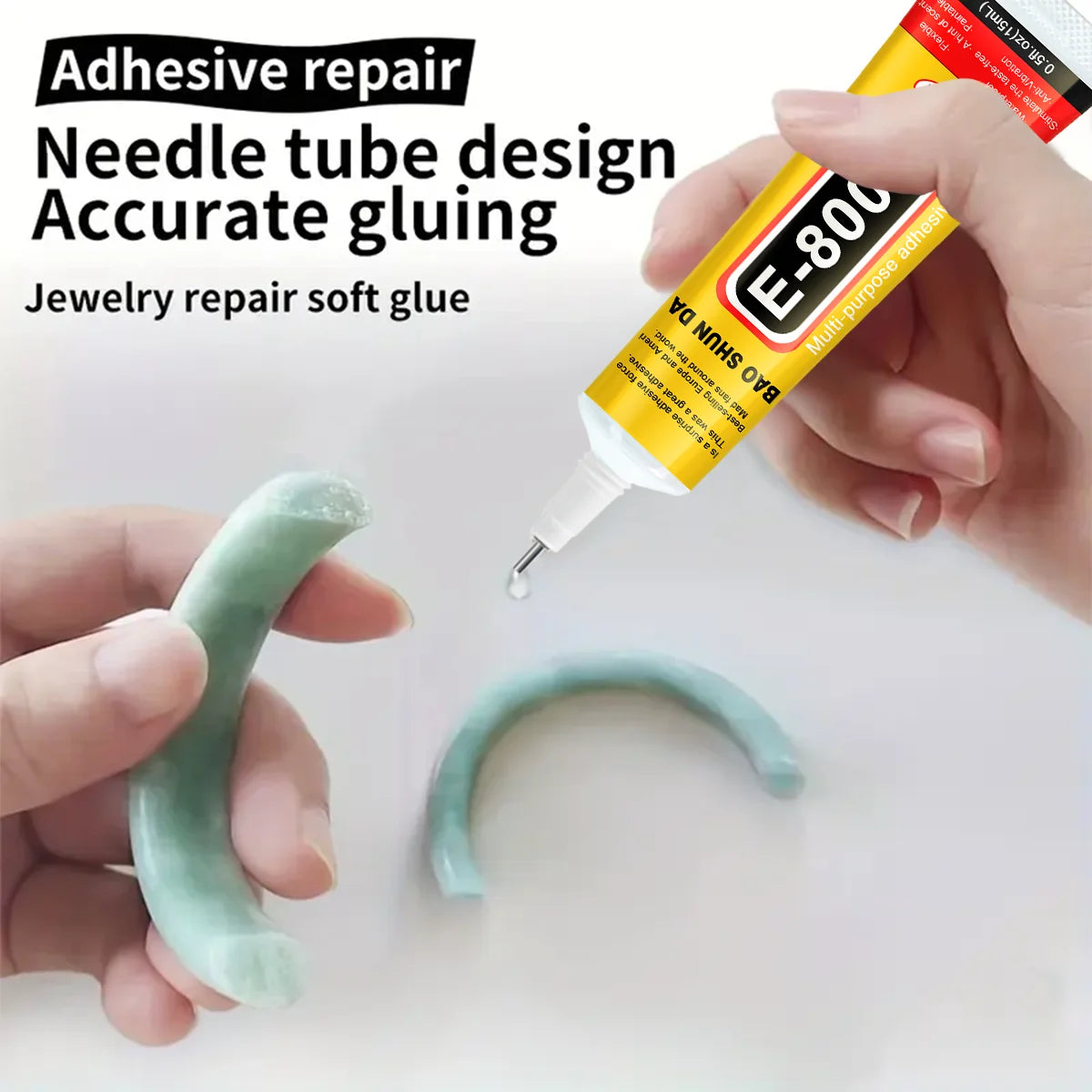 E-8000 15ML Transparent Phone Screen Repair Glue E8000 Universal Glass Plastic DIY Adhesive With Precision Applicator Ela