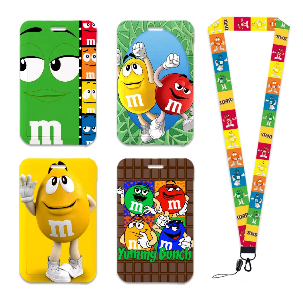 New Candy Design Lanyard Keychain ID Bus Card Cover Student Badge Holder Pass Hang Rope Lariat Gifts Keys Straps Accessories