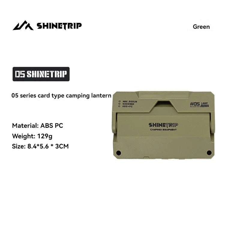 ShineTrip 05 Series Card style Camping Light Atmosphere Lighting Outdoor Hiking Convenient Camping Light Multi purpose Light