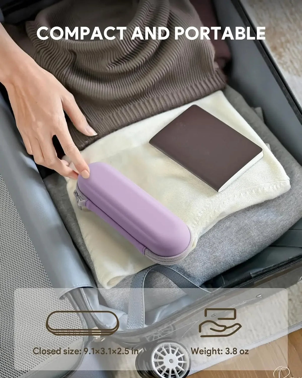 Waterproof Toothbrush Case for Oral-B/Philips - Secure Elastic Straps and Breathable Mesh Storage, Compact PU Travel Organizer