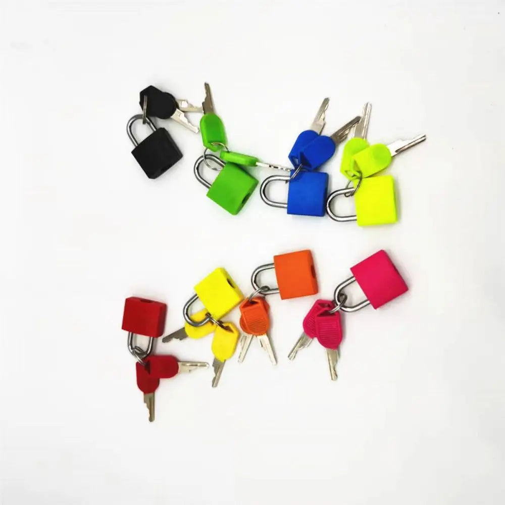23mm Mini Suitcase Padlock Strong Steel Small Luggage Lock Anti-Theft Security Cabinet Door Lock with 2 Keys Travel Supplies