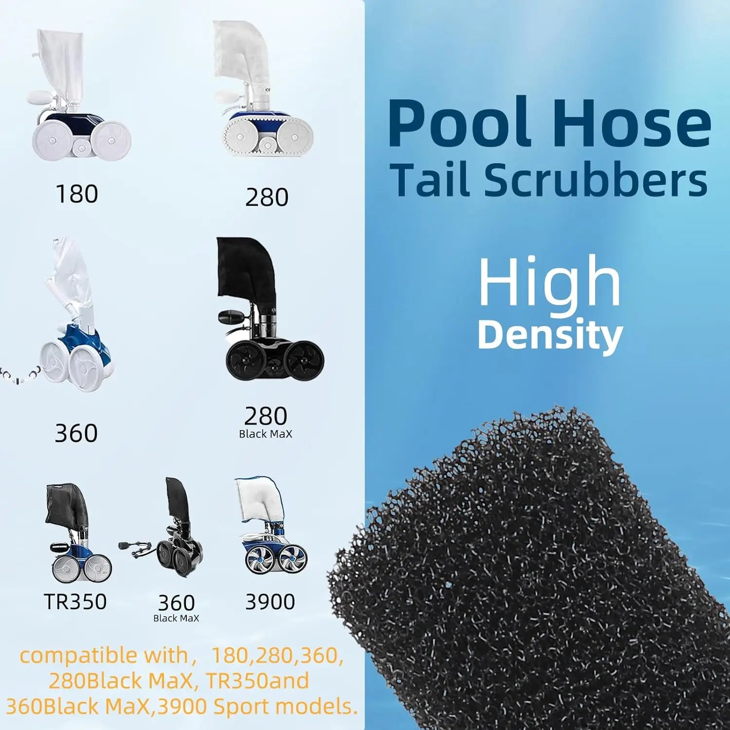 12 Pack Sweep Hose Tail Scrubbers For Polaris180 280 360 380 480 3900 Pool Cleaner Parts