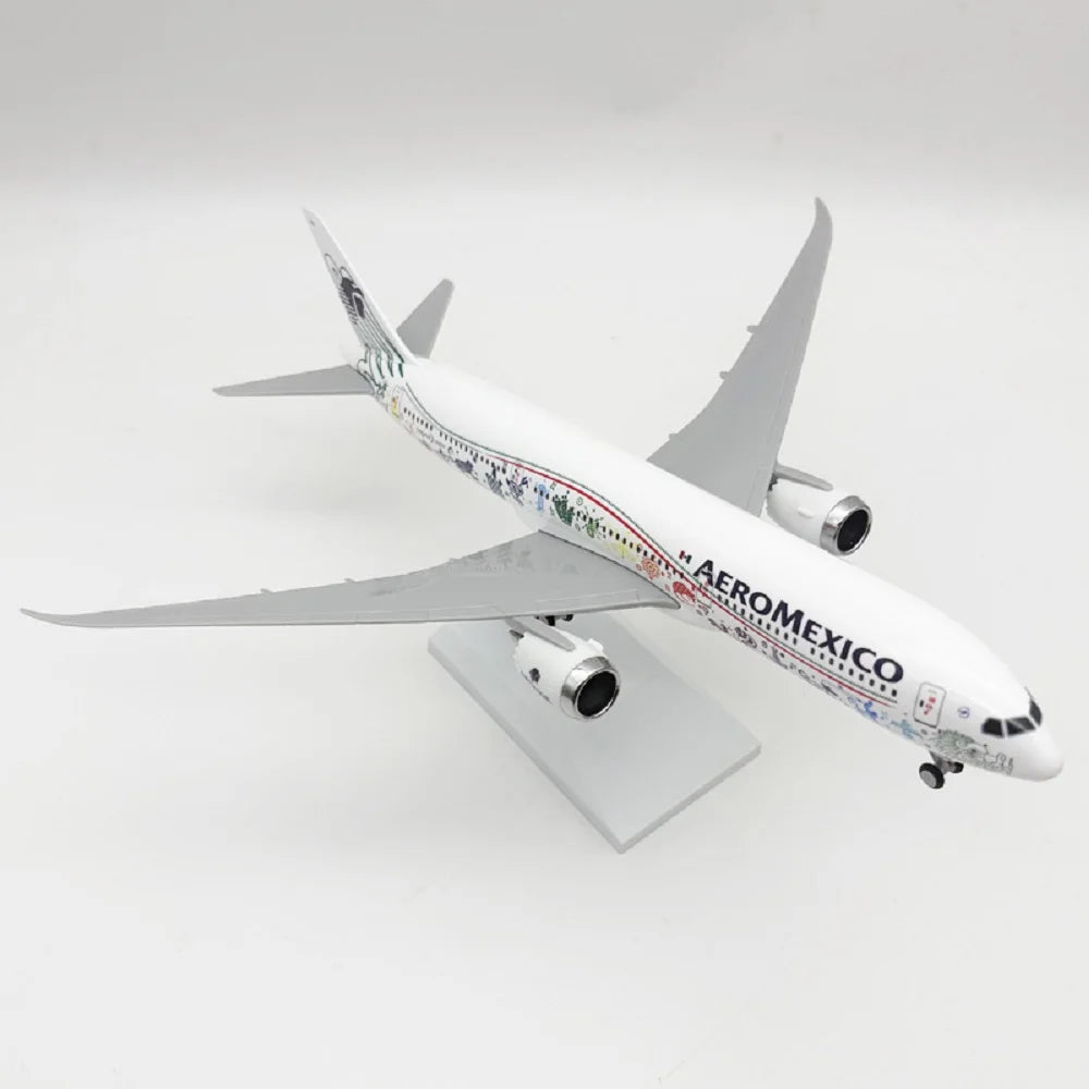 787 B787 Mexican Air AEROMEXICO Airlines Scale Aircraft 30cm Airplane Toy Model Diecast Plane Model for Collections and Displays