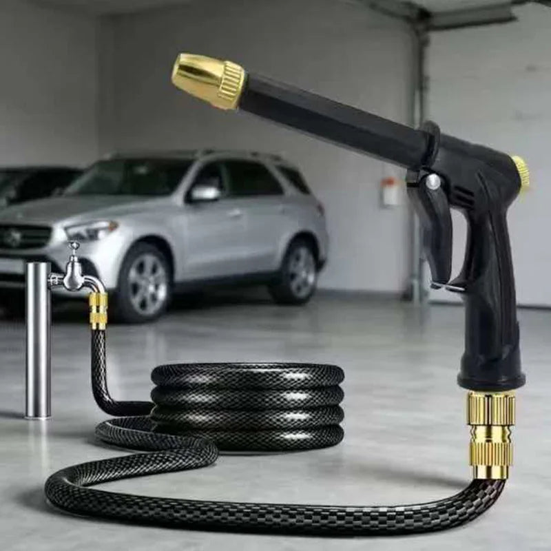 High Pressure Car Wash Water Gun 360° Adjustable Metal Nozzle Garden Water Spray Cleaning Gun