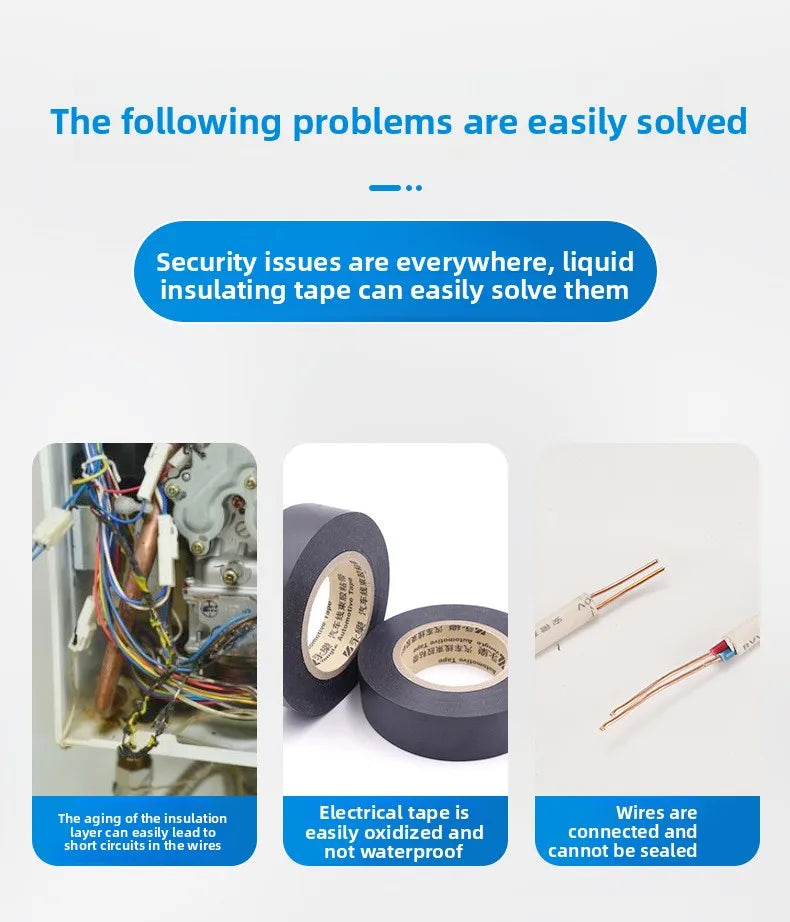 Waterproof Liquid Electrical Tape Rubber Insulating Cable Wire Coat Glue Insulation Adhesives Sealer Home Fix Line Glue