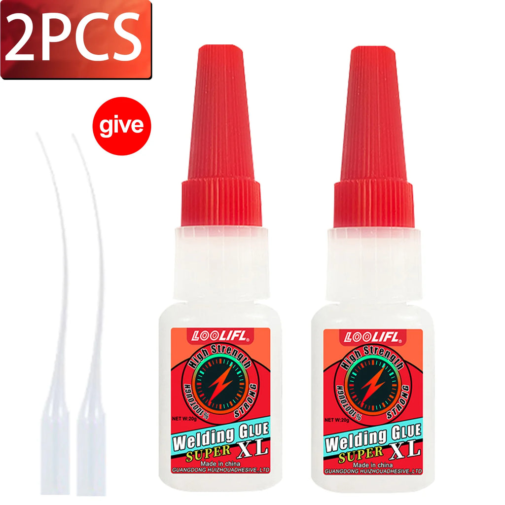 LOOLIFL High Strength Welding Oily Super Glue Universal Clear Non-Marking Repair Adhesive Instant Strong For Home Industrial Use