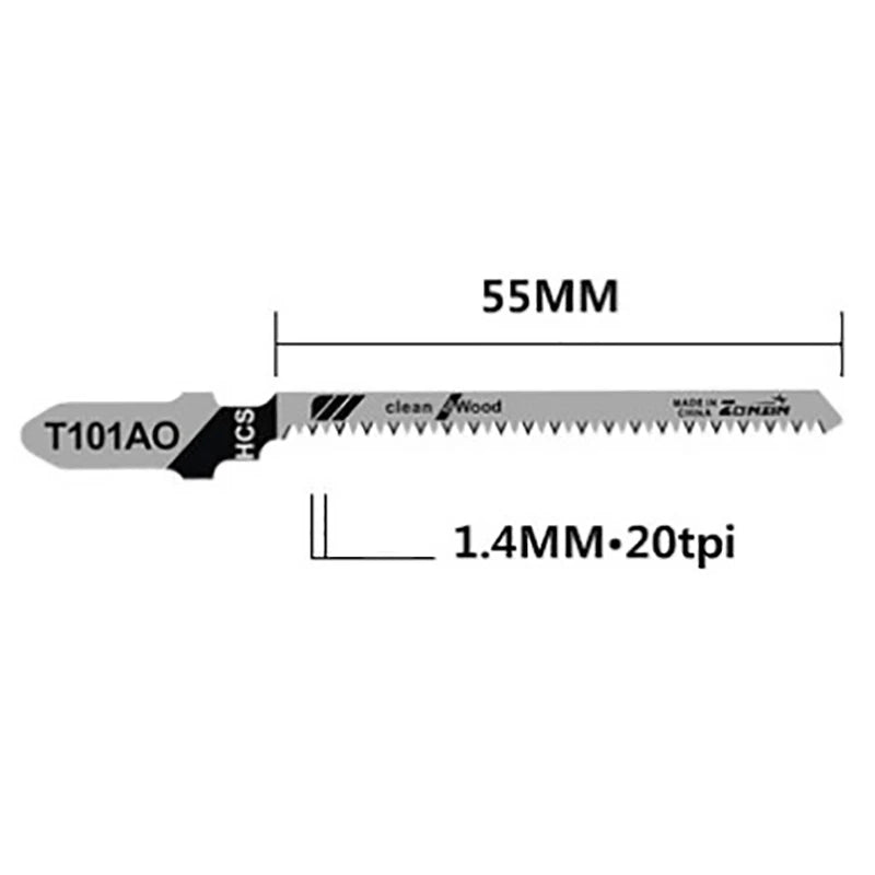 5PCS T101AO HCS T-Shank Jigsaw Blades Curve Cutting Tool For Wood Plastic saw