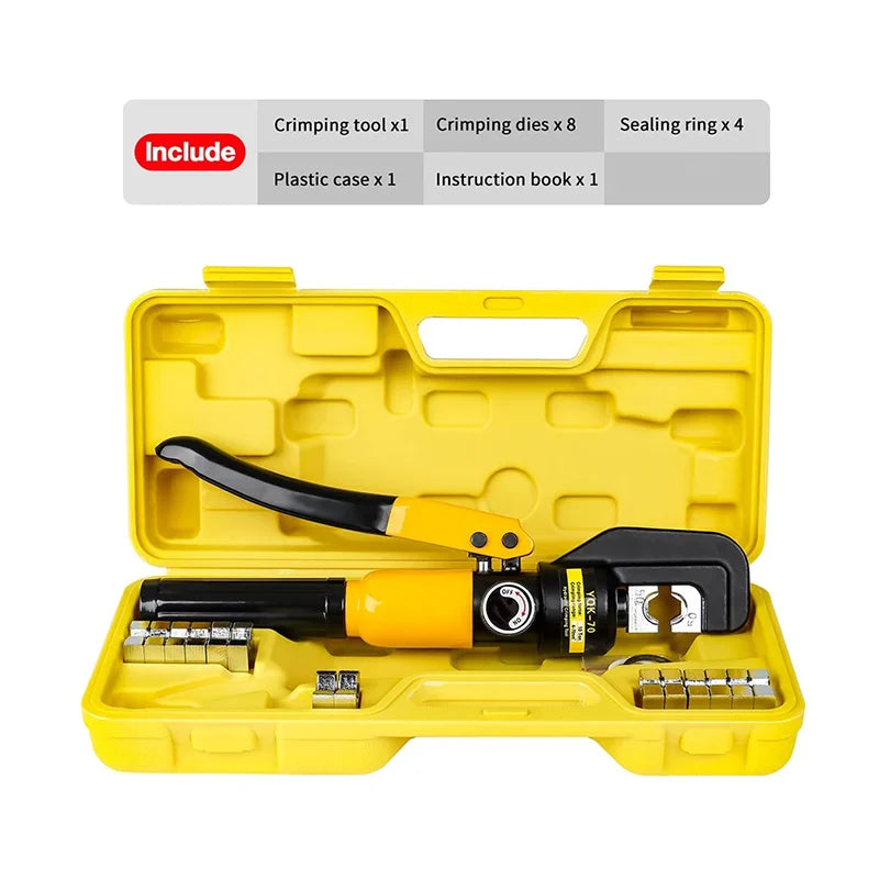 Hydraulic Crimping Tool YQK-70 Cable Lug Crimper Plier 4-70mm²  Compression Tool Pressure 8T Pressure Home Hydraulic Tools