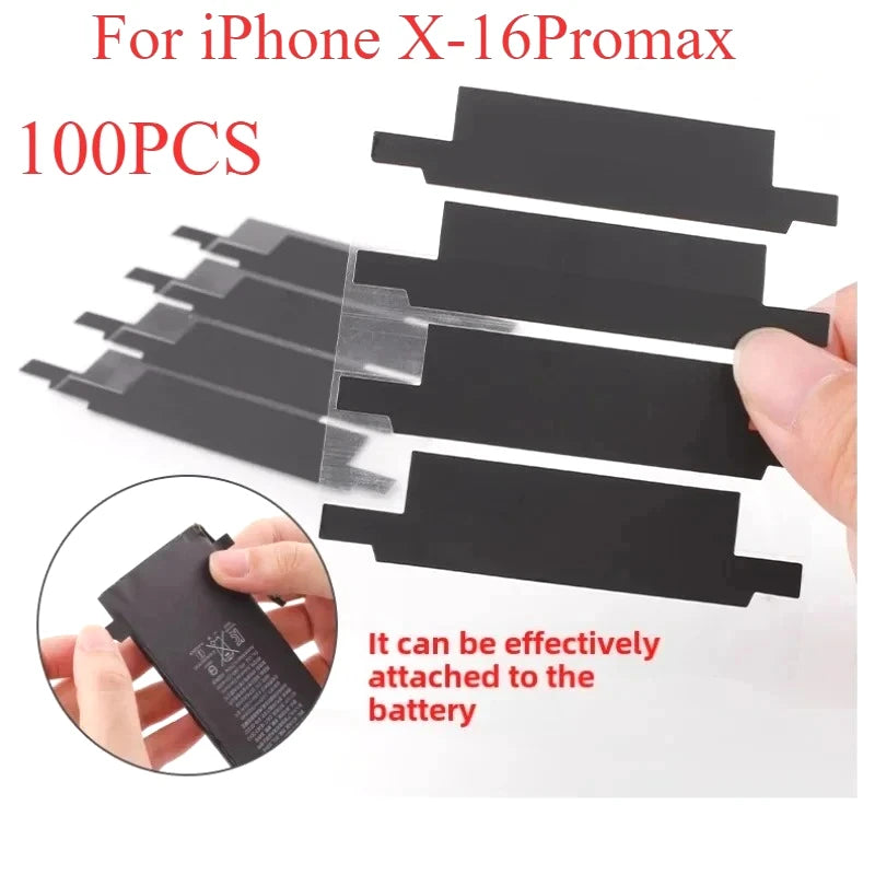 100pcs Battery Insulation Protective Sticker Tape For iPhone X XS Max XR 11 12 Mini 13 Pro 15 LCD Repair Adhesive