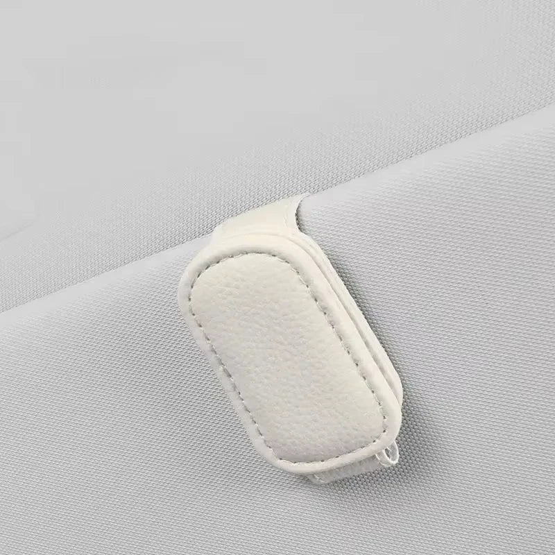 Multifunction Car Sun Visor Glasses Clip Leather Eyeglasses Clip Magnetic Sunglasses Holder Hanger Universal Interior Accessorie