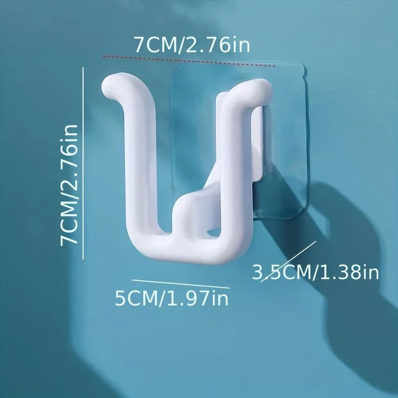 4Pcs Self Adhesive Slipper Rack - Waterproof, Wall Mounted Shoe Hook for Bathroom, Kitchen and Bedroom Decorations, Space Saving