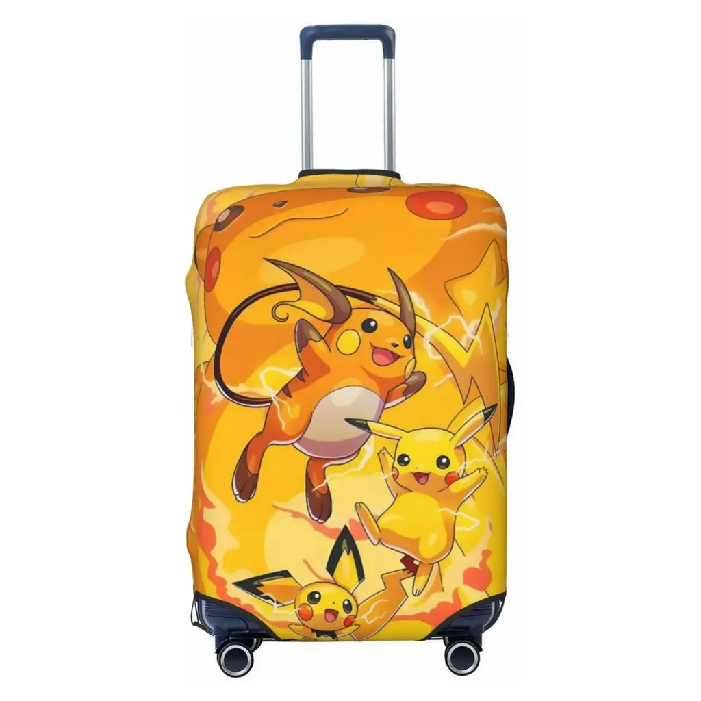 Anti-Scratch Washable Luggage Cover P-Pikachizer High Elasticity Fits 18-32 Inch Suitcases Dustproof For Outdoor Travel Use