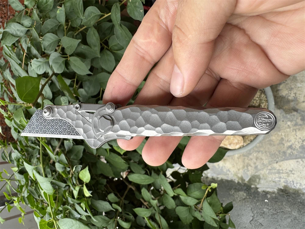 EDC Pocket Tool Eagle Claw Titanium Alloy Knife with Replaceable Blades Quick-Open Utility Knife Outdoor Portable Folding Knife