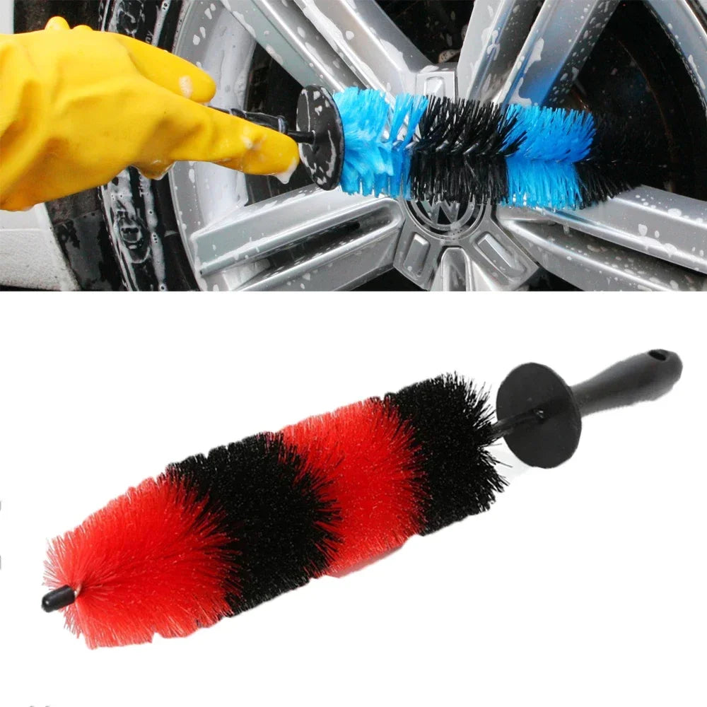 Auto Wheel Long Soft Cleaning Brush Car Wheel Brush Rim Tire Detailing Brush Car cleaning for Wheels Rims Exhaust Vehicle Engine