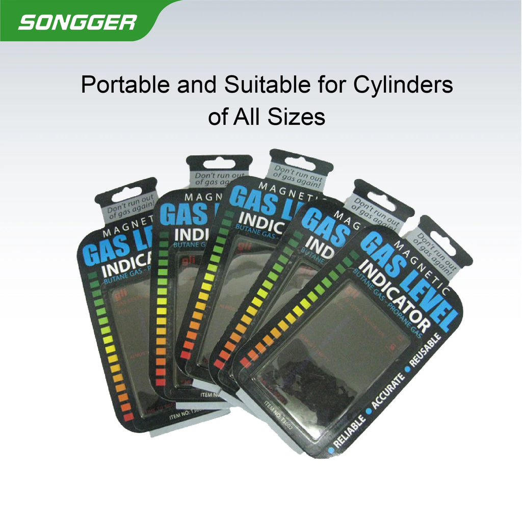 LPG Gas Level Indicator Magnetic Card Tank Gauge Sticker Gas Bottle Level Indicator Temperature Sensitive