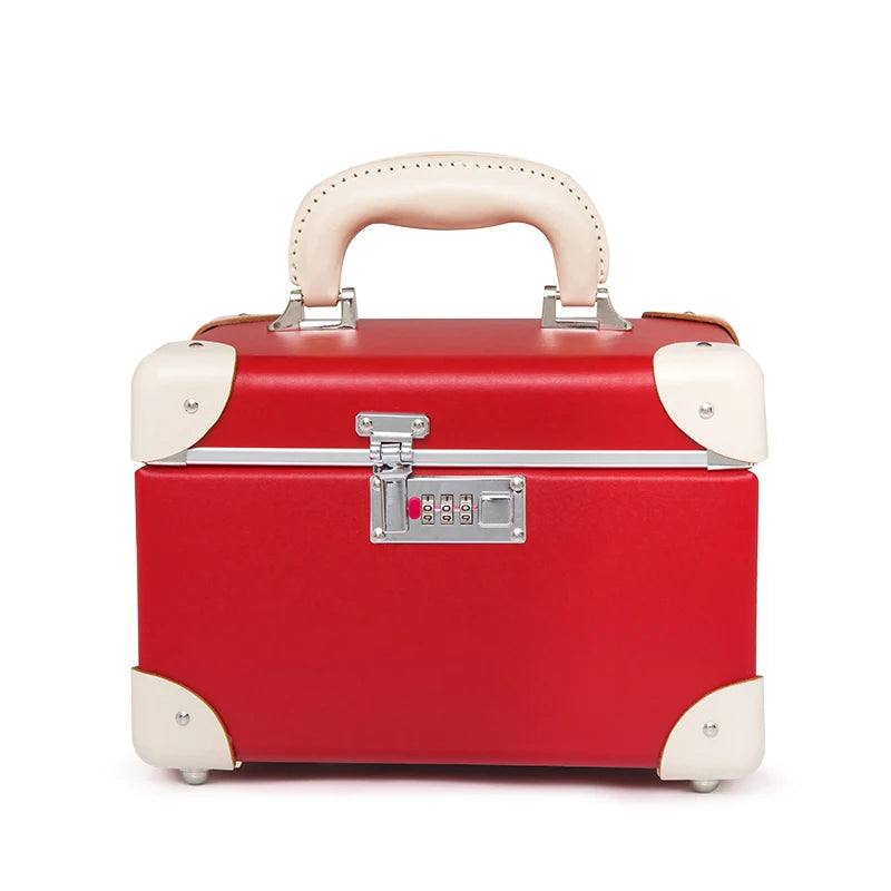 Luxury Women's Makeup Suitcase Travel Valise Voyage Hand Large Capacity Cosmetics Storage Organizer Box Hand Sewing Beauty Case