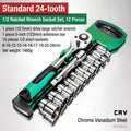 1/4" 3/8" 1/2" Socket Set Automotive Tools Ratchet Wrench Sockets Compact Sockets Car Repair Mechanical for Auto Repair