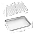 1 Pack Baking Net 304 Stainless Steel Rectangular Cooling Rack Grilling Tools BBQ Grill Accessories Oven Safe Small Grill