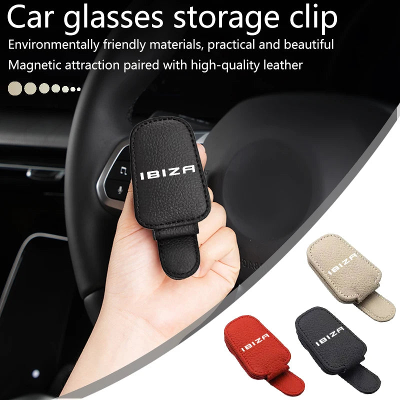 Car Eyeglass Holder Glasses Storage Clip Organize Accessories For Seat Exeo Altea Arona Toledo Ibiza Leon Cupra E-racer Ateca