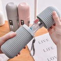 3pcs Toothbrush Travel Containers Transparent Portable Toothbrush Case Outdoor/business Trip/travel Acessories