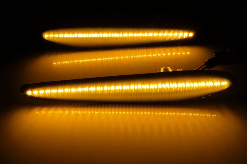 For Alfa Romeo Brera Spider 939 159 Estate LED Turn Signal Indicator Side Repeater Light Black Lens L+R