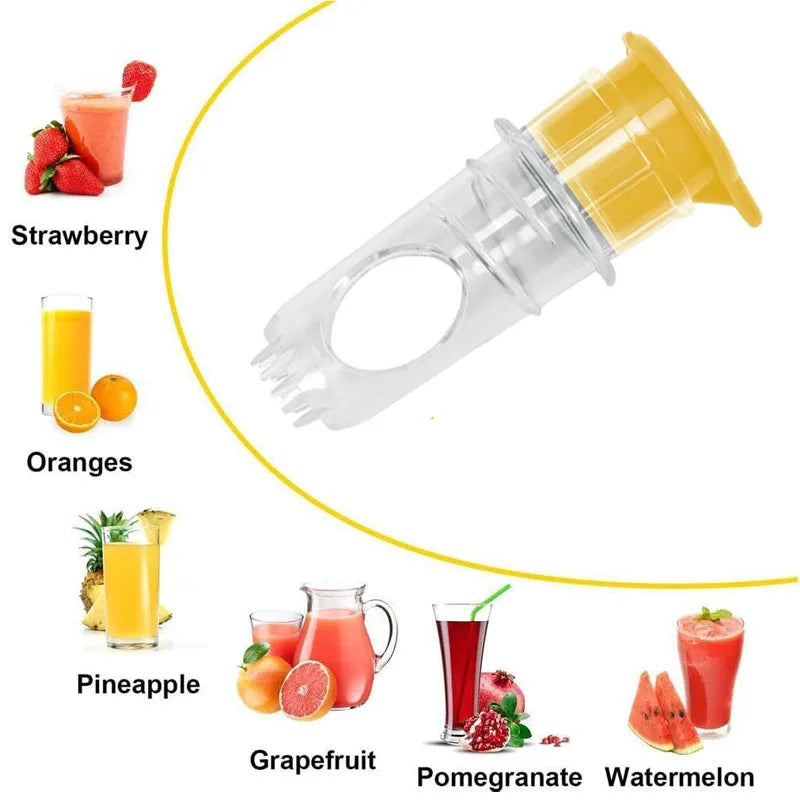 Portable Lemon Squeezer Plastic Resuable Lightweight Juices Reamer Washable Manual Juices Reamer Built in Filter for Home Travel