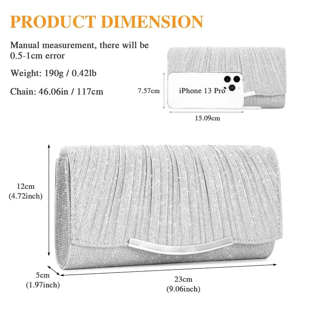 High Quality Polyester Messenger Handbag Plain Solid Color Flap Wedding Bag Wedding Party Prom Clutch Bag Women