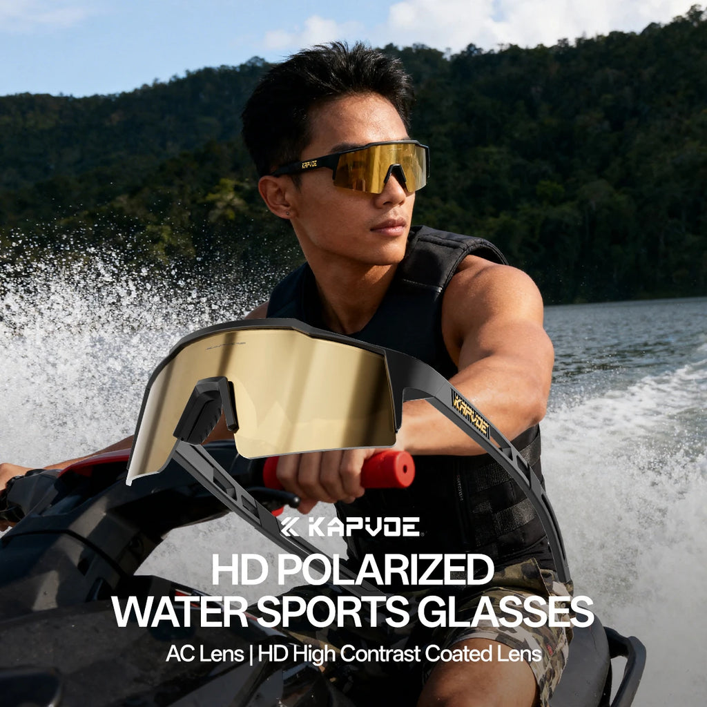 KAPVOE UV400 Polarized Anti-Glare Outdoor Sports Sunglasses Hiking Surfing Fishing and Casual Glasses Stylish Unisex Sunglasses