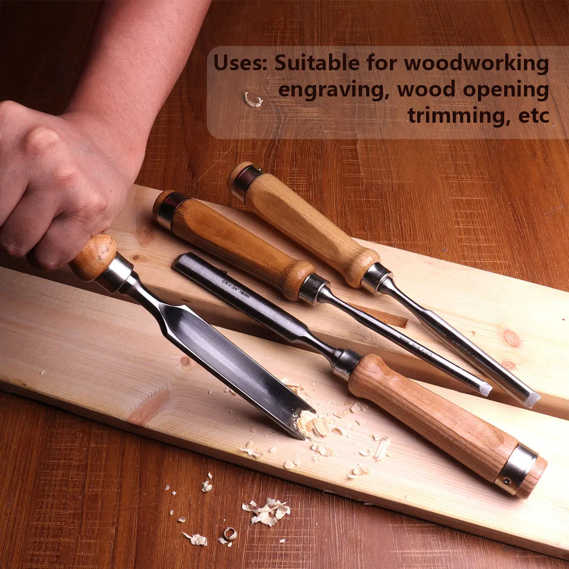 4pcs Carving Chisel Wood Chisels Set Professional Woodworking Gouge Curved Chisel for Carpentry Sculpture Carve Craft Chisel