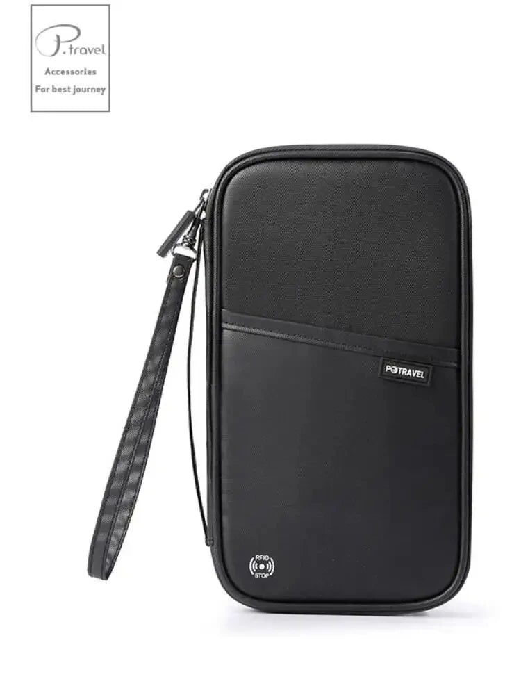RFID Travel Passport Holder Waterproof Document Organizer Wallet Large Capacity Ticket Card Bag for Men Women Family Trip