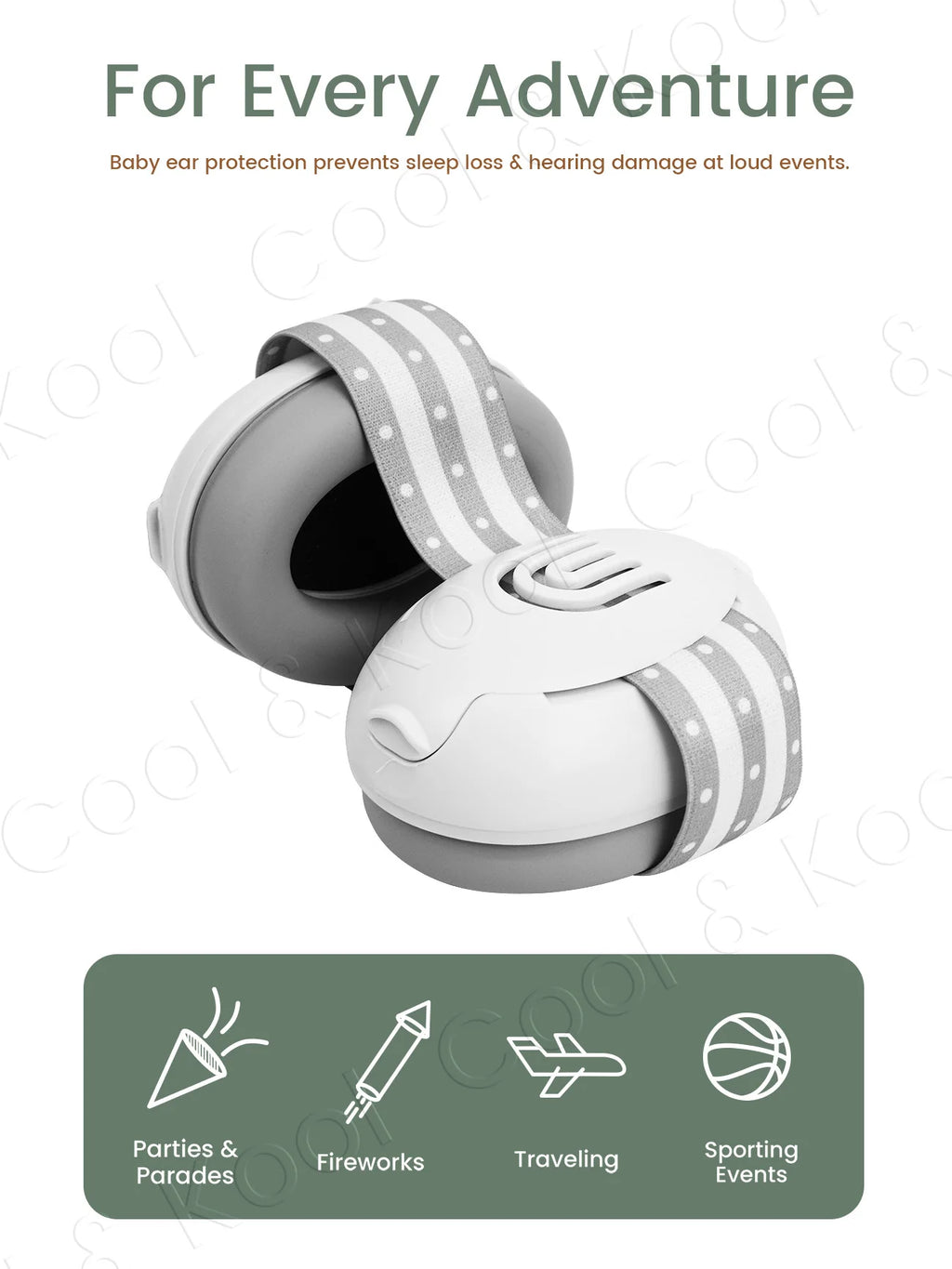 Adjustable Infant Earmuffs, Soft Noise Reduction Headphones Ideal for Travel, Sleep & Loud Environments