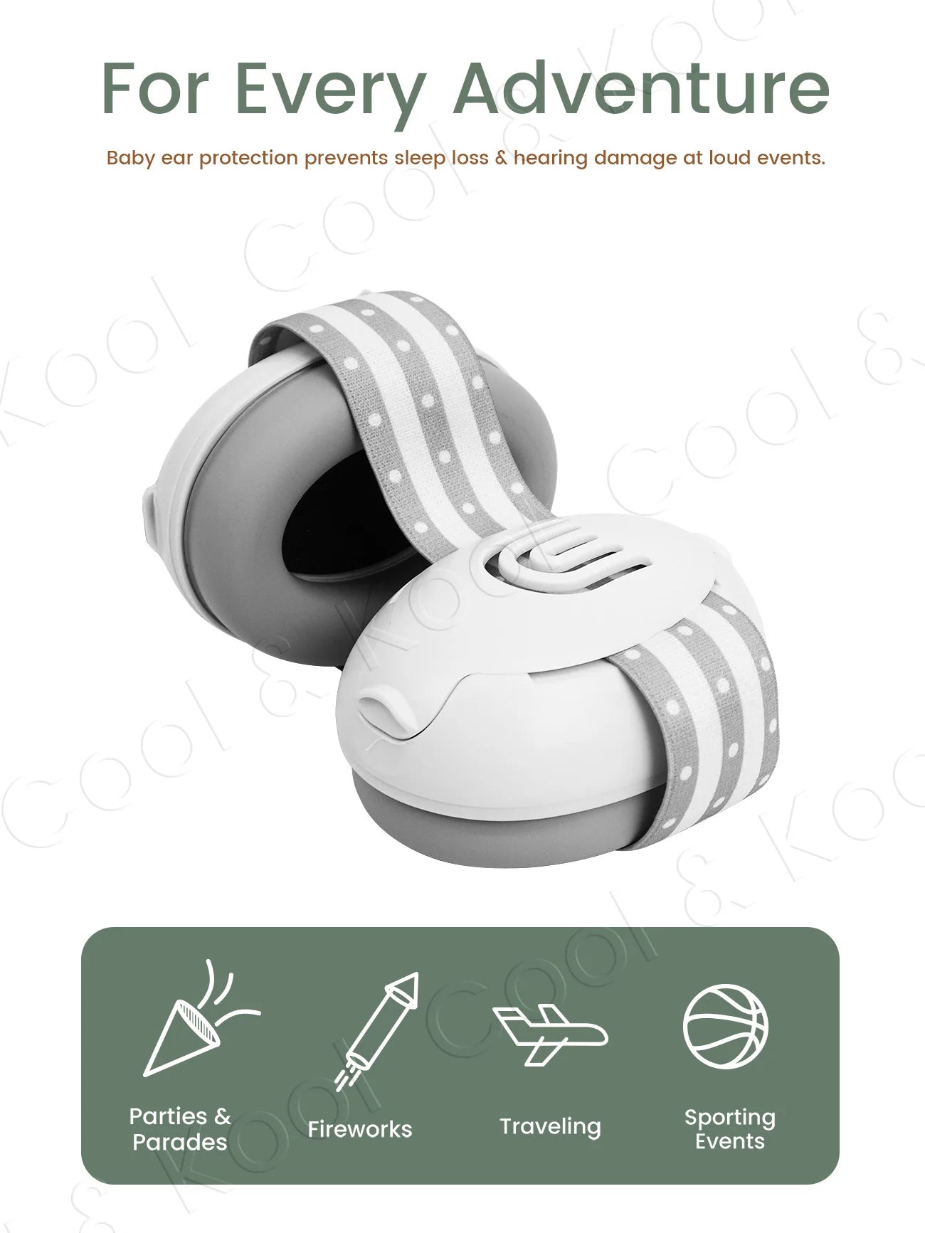 Adjustable Infant Earmuffs, Soft Noise Reduction Headphones Ideal for Travel, Sleep & Loud Environments