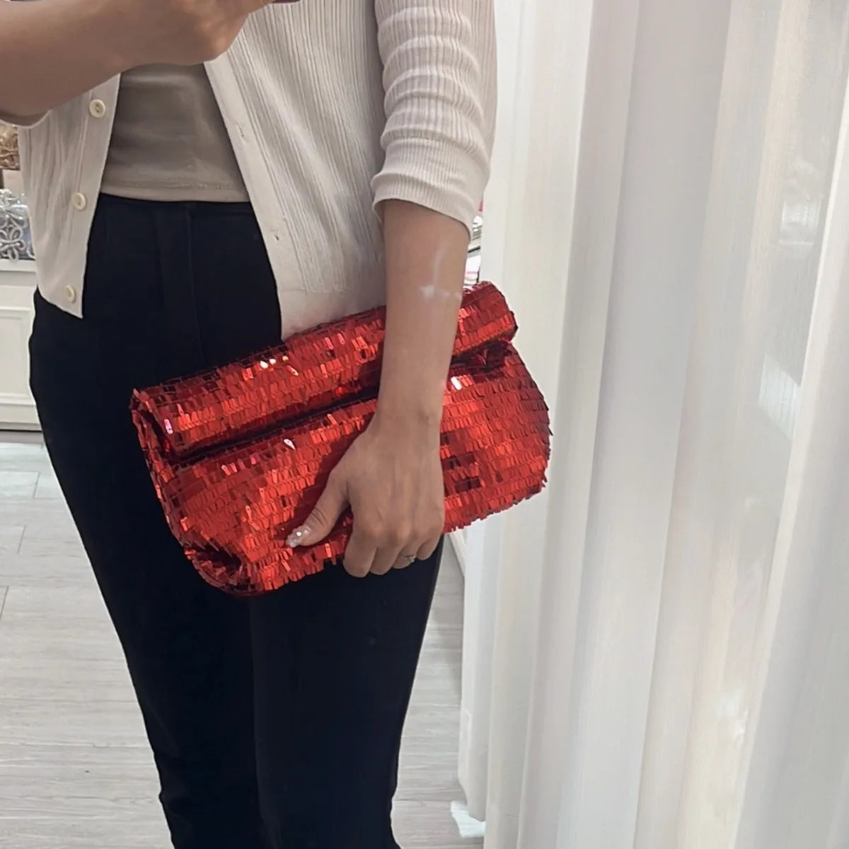 Fashion Sequins Crossbody Bag Simple Women's Tote Bag Underarm Shoulder Bag Evening Clutch Party Handbag ﻿wallet gold