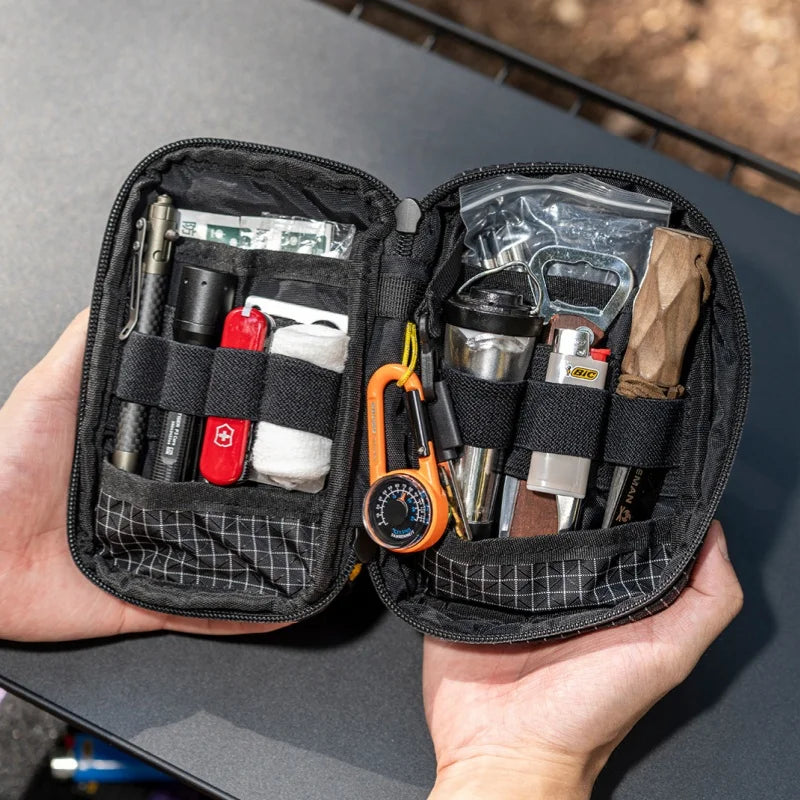 HIKEMAN Outdoor Tactical EDC Storage Bag Portable Mini First Aid Kit / Sac de rangement tactique EDC portable mini trousse de premiers secours