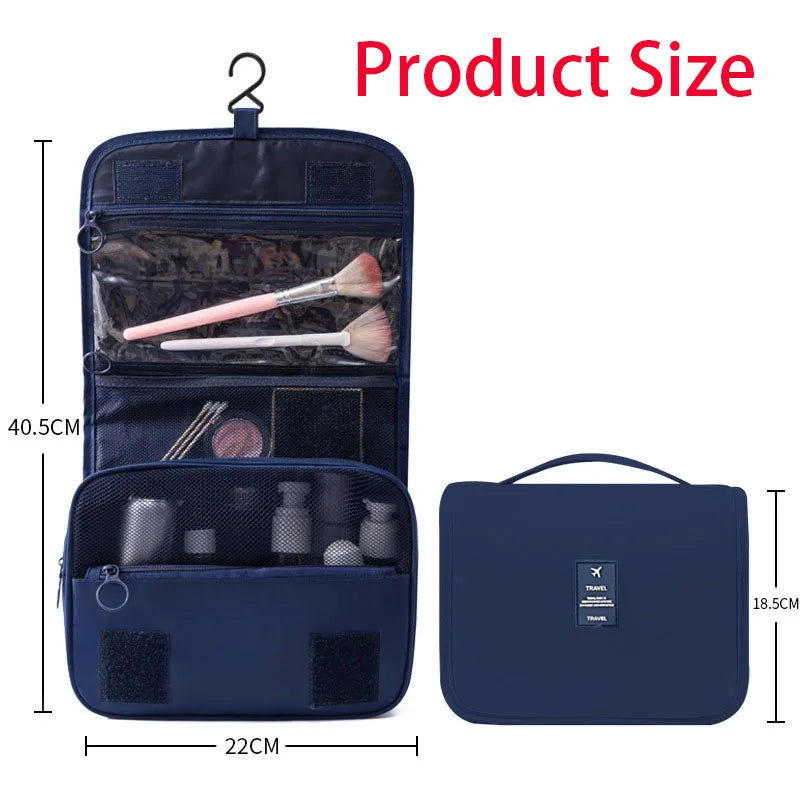 Travel Makeup Bag Waterproof Toiletries Organizer High Quality Women Neceser Bathroom Hook Wash Pouch Hook Makeup Storage Bag