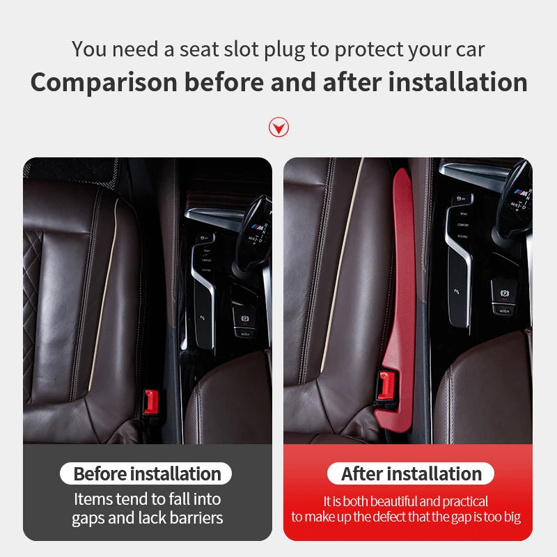 2Pcs Car Seat Gap Filler Leak-proof Filling Strip Side Seam Plug Strip Car Seat Gap Interior  Auto Decor Supplies