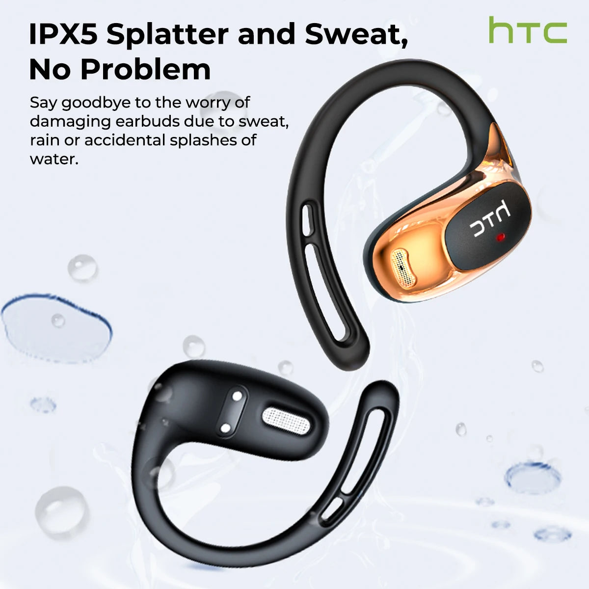 Bluetooth Auricles HTC NE35 2026 AI Real-Time Language Translator Earbuds 134 Languages BT6.0 IPX5 90H Battery Wireless Headset