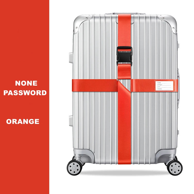 Anti-theft Luggage Buckle Cross Strap Password Adjustable Bundling Packing Baggage Belt Suitcase Trunk Belts Bag Accessories