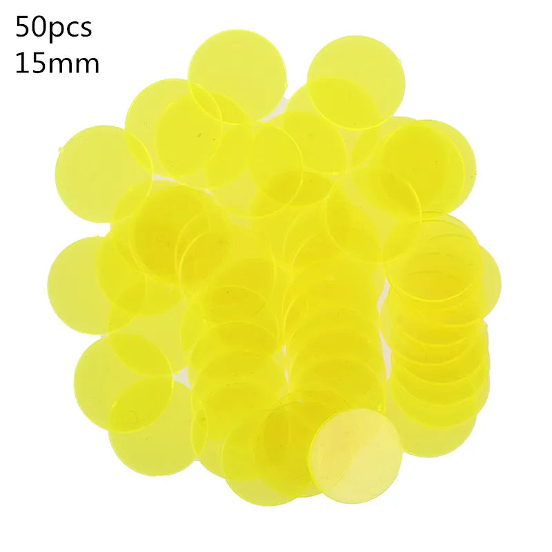 100/50pcs Montessori Education Math Toys Learning Resources Color Bingo Chip Supply 15mm