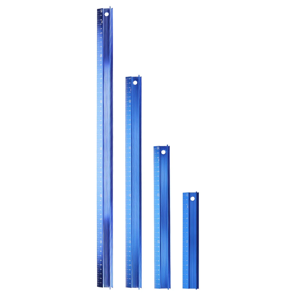 20CM 30CM 45CM 60CM Cutting Ruler Metal Craft Safety Ruler Non Slip Aluminum Alloy Metal Ruler Straight Edge Ruler Leather Tool