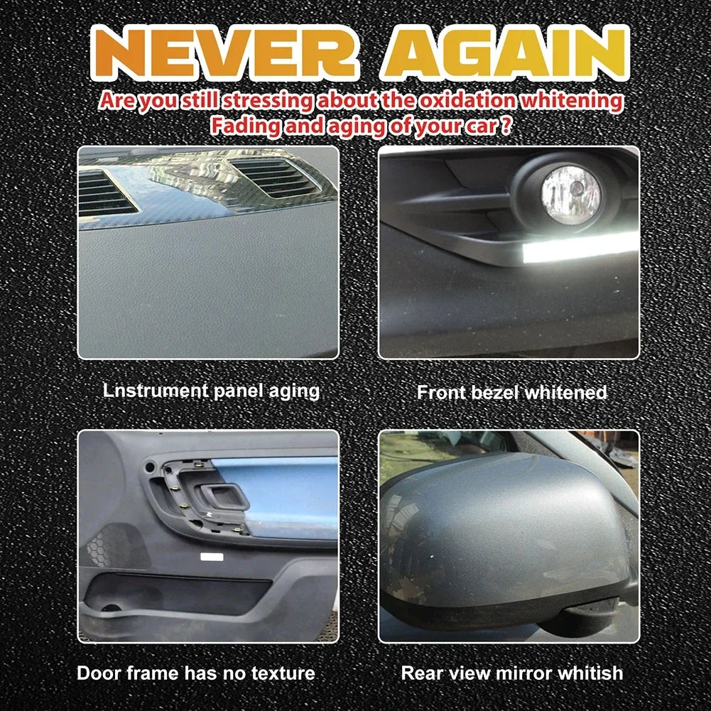 50ML Automotive Plastic Renovation Agent Car Interior Leather Decontamination Polishing Cleaning Renovation Maintenance Agent