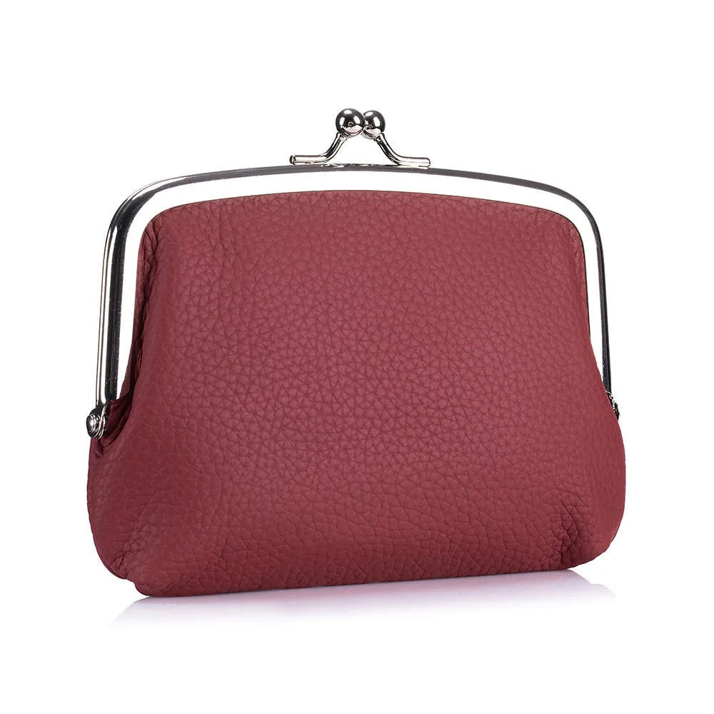 New women's coin purse, multi-layer card holder, girls' simple PU clasp wallet, portable lipstick coin purse, pocket bag