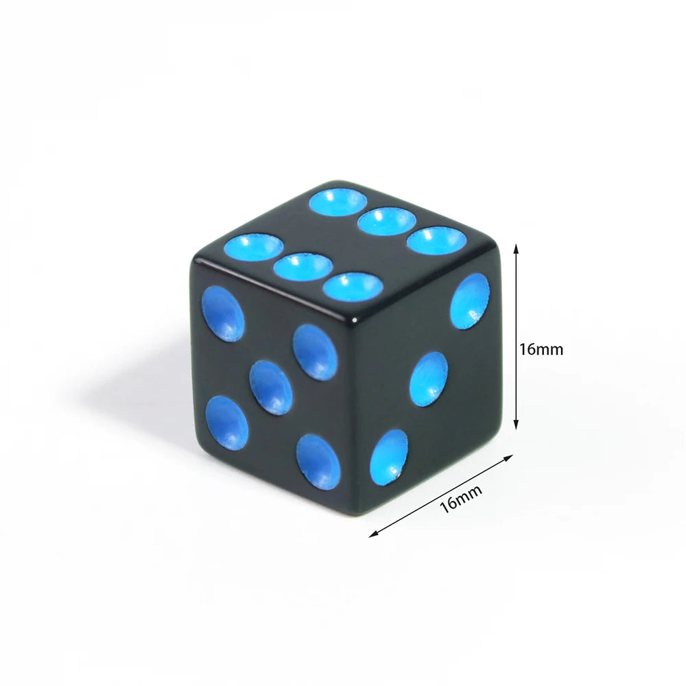 6 Sided Square Corner Dice 16mm D6 with Standard Dots Game Dice for Board Games, Casino Games & Tabletop RPG or Teaching Math