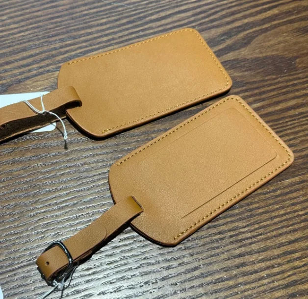 Customizable Name Leather Suitcase Tag Luxury Genuine Leahter Female Travel Accessories Persoanlized Letters Men Luggage Label