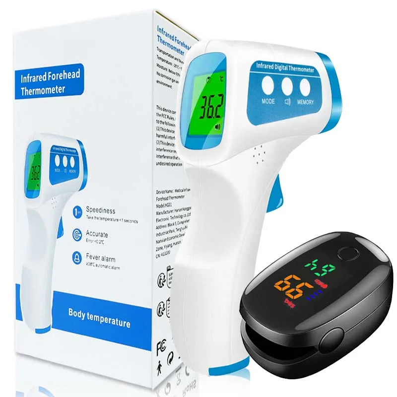 Multifunction Thermometer Three-color Backlit Display Forehead Thermometer Digital Display Infrared Alarm Human Body Thermometer